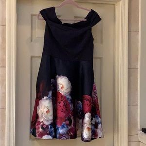Ted Baker London navy and floral dress